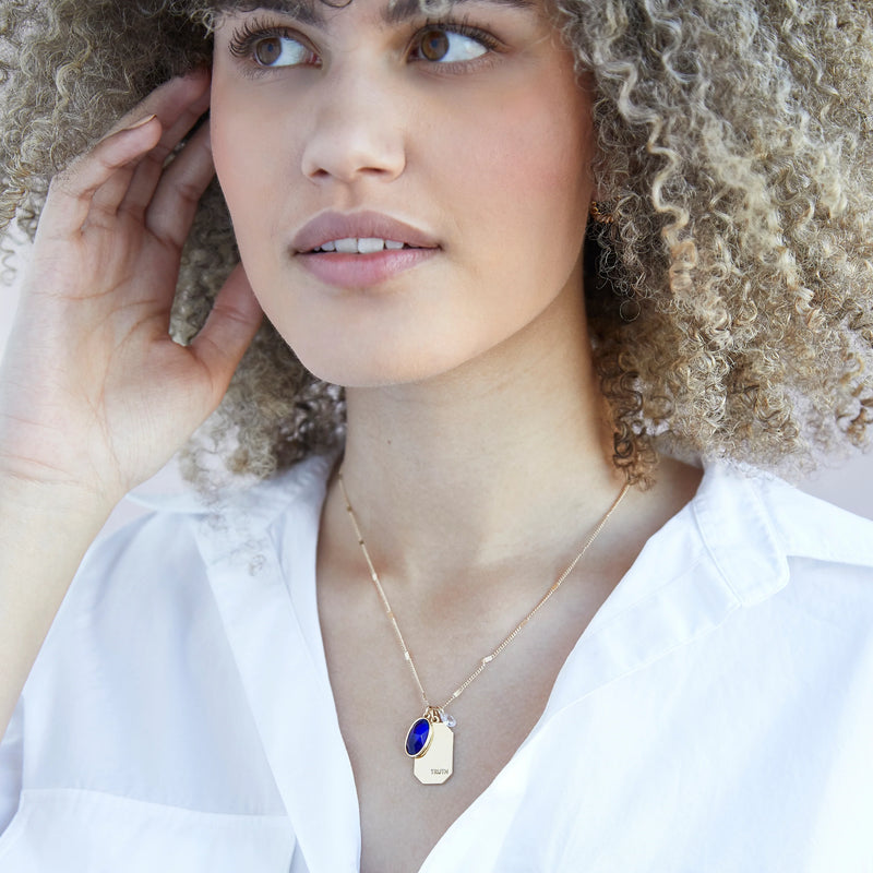 September Birthstone Necklace (Sapphire) || Truth