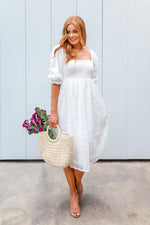 "The Tinsley" Square Neck Puff Sleeve Dress