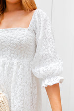 "The Tinsley" Square Neck Puff Sleeve Dress