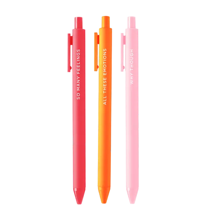 "Emotional" || Set of 3 Jotter Pens