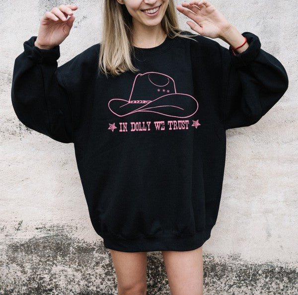 "In Dolly We Trust" Unisex Sweatshirt (Black)