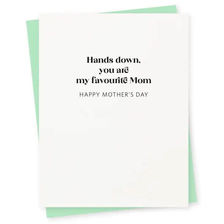 "Hands Down You Are My Favorite Mom" Mother's Day Card