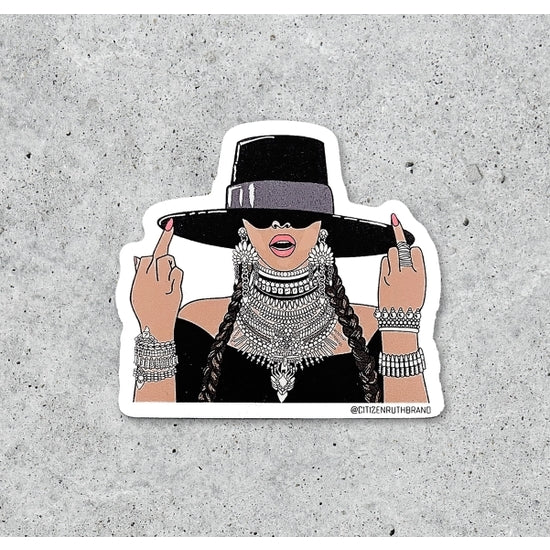 Beyonce Middle Fingers Up Vinyl Sticker