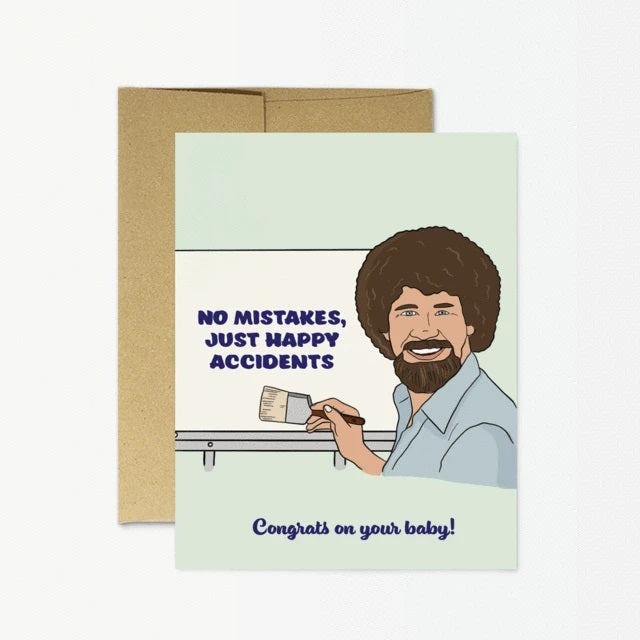 Bob Ross - Happy Accidents Greeting Card