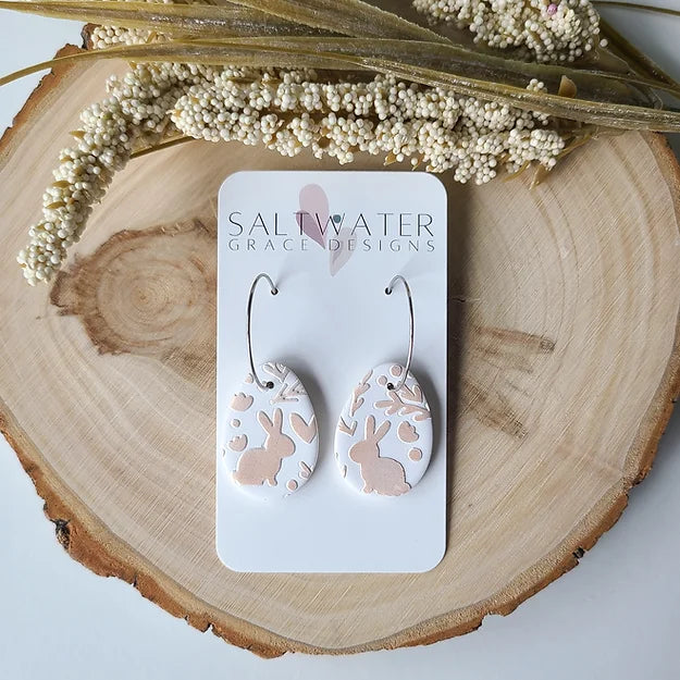 Saltwater Grace Designs || Bunny Hoops