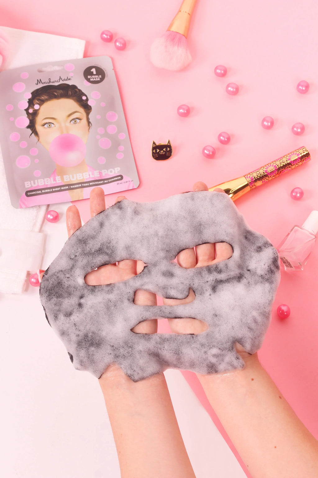 MaskerAide || "Bubble Bubble Pop" Charcoal Bubble Sheet Mask