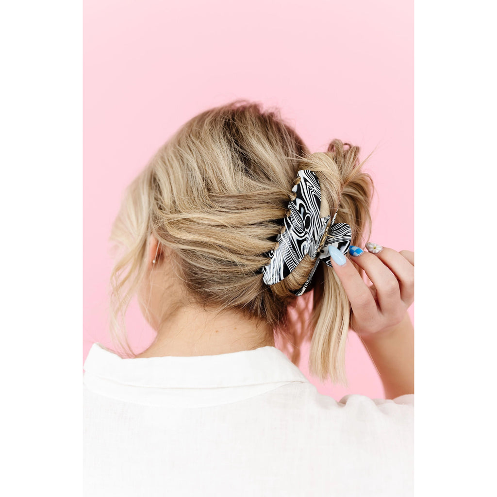 "Chill" Claw Clip || Black & White