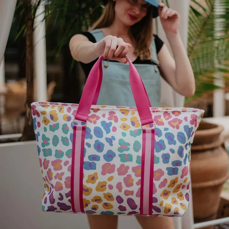 Multicolor Leopard Tote Bag Travel Bag