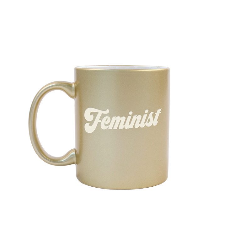 "Feminist" 11oz Sand Carved Metallic Mugs