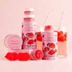 Lovebug "Strawberry Fizzy" Lip Care Set || Lip Gloss, Lip Scrub & Scrubber 3 Pce Set
