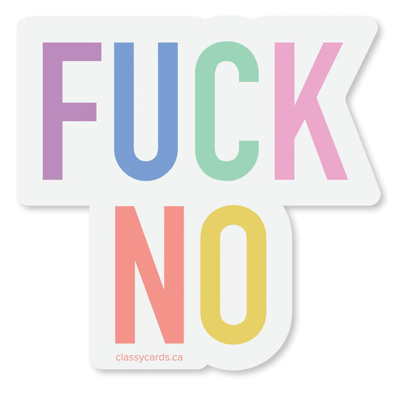 "Fuck No" Vinyl Sticker