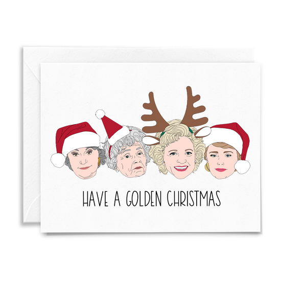 "Have A Golden Christmas" Golden Girls Holiday Card