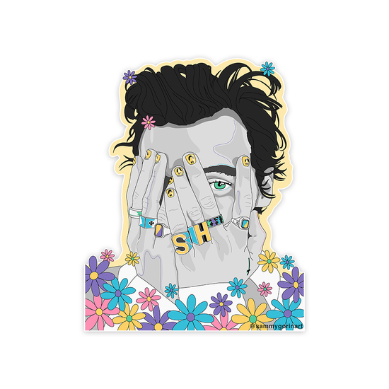 "Harry Styles" Flowers Sticker