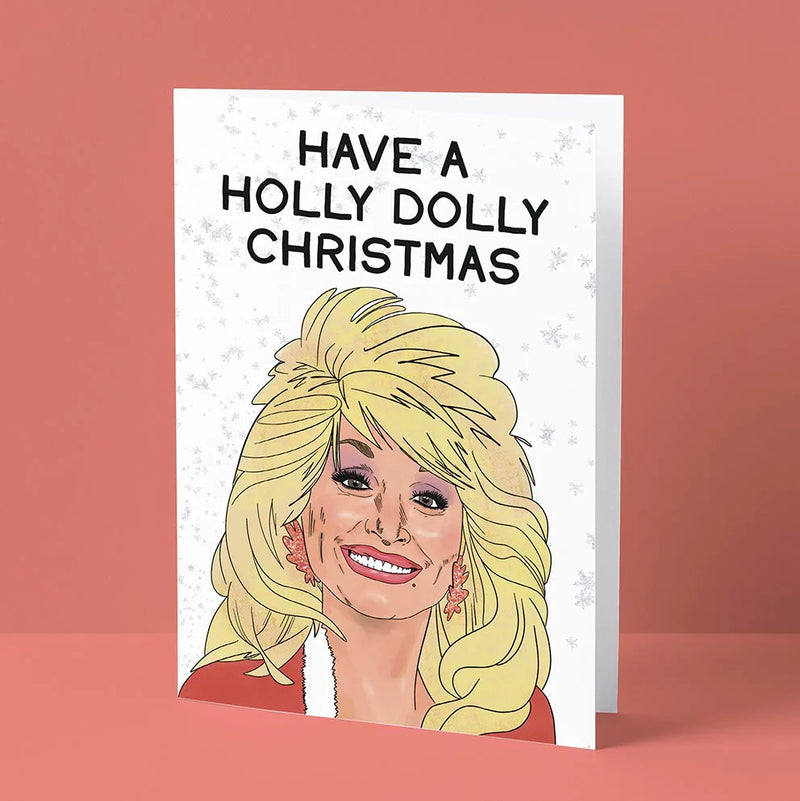 "Have a Holly Dolly Christmas" Holiday Card