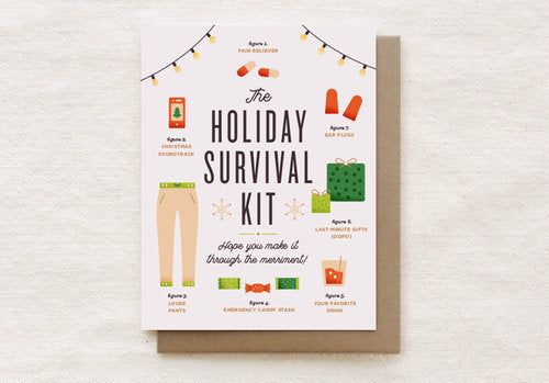 "Holiday Survival Kit" Holiday Card