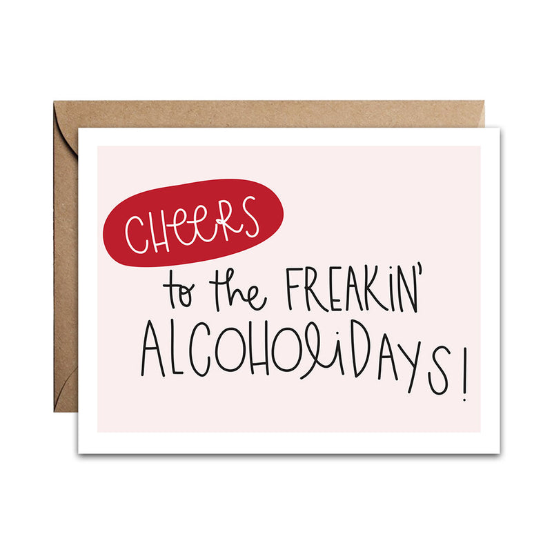 "Cheers to the Alcholidays!" Holiday Card