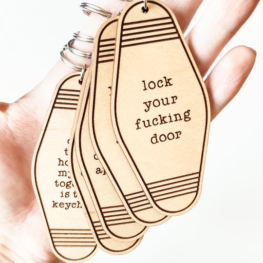 "Lock Your Fucking Door" Keychain
