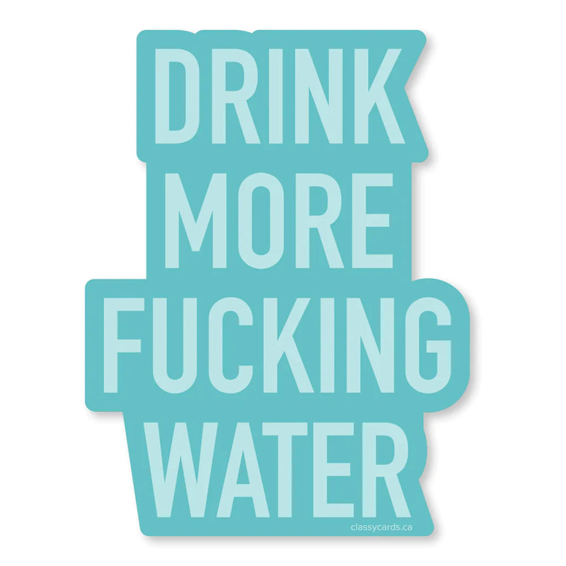 "Drink More Fucking Water" Vinyl Sticker