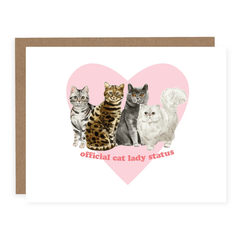 "Official Cat Lady Status" Card
