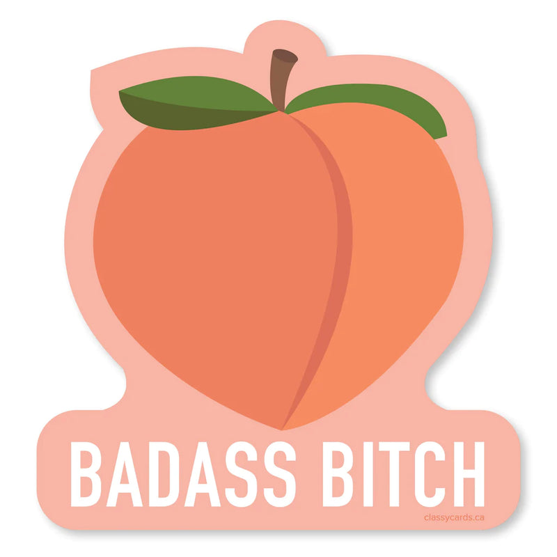 "Badass Bitch" Peach Vinyl Sticker