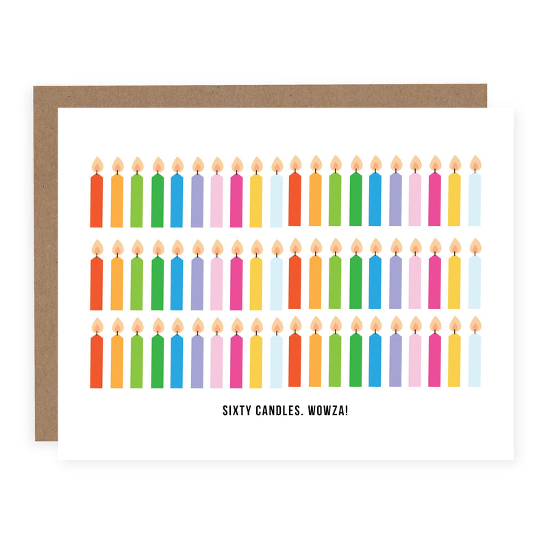 "Sixty Candles. Wowza" Birthday Card