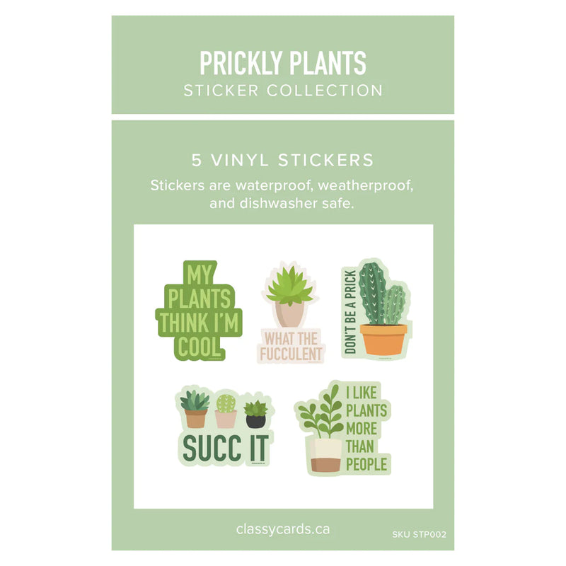 Prickly Plants Sticker Pack || 5 Stickers