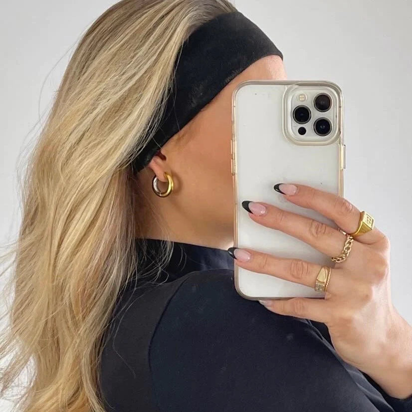 "Two Tone" Hoop Earrings
